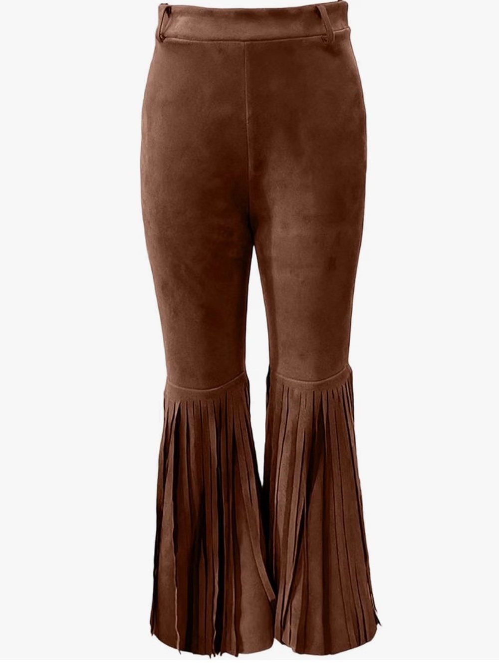 NEW Brown Fringe Boho Bell Bottoms